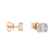 CE1459 - 18k rose gold diamond earning