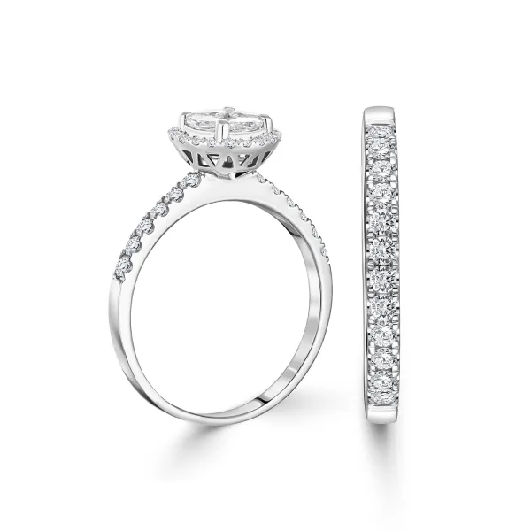 CR3955 - 18k white gold diamond twins - CR3955