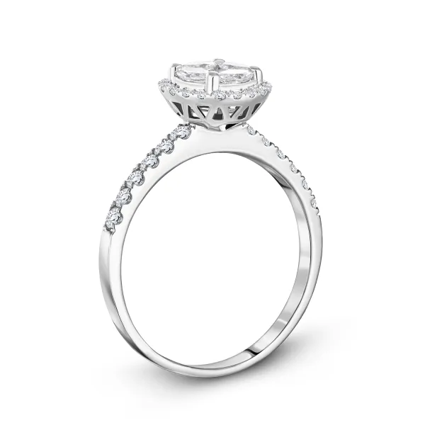 CR3955 - 18k white gold diamond twins - CR3955