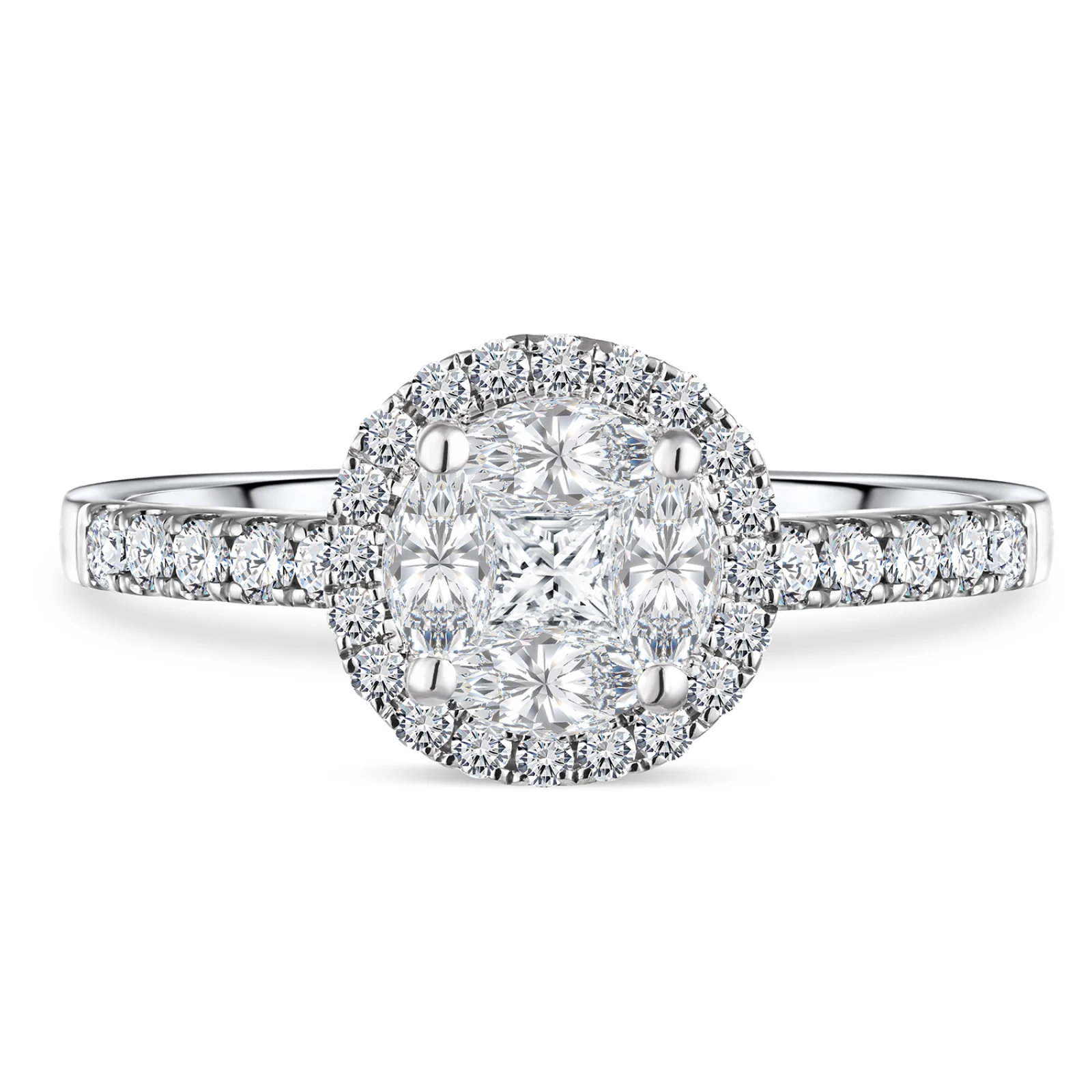 CR3955 - 18k white gold diamond twins - CR3955