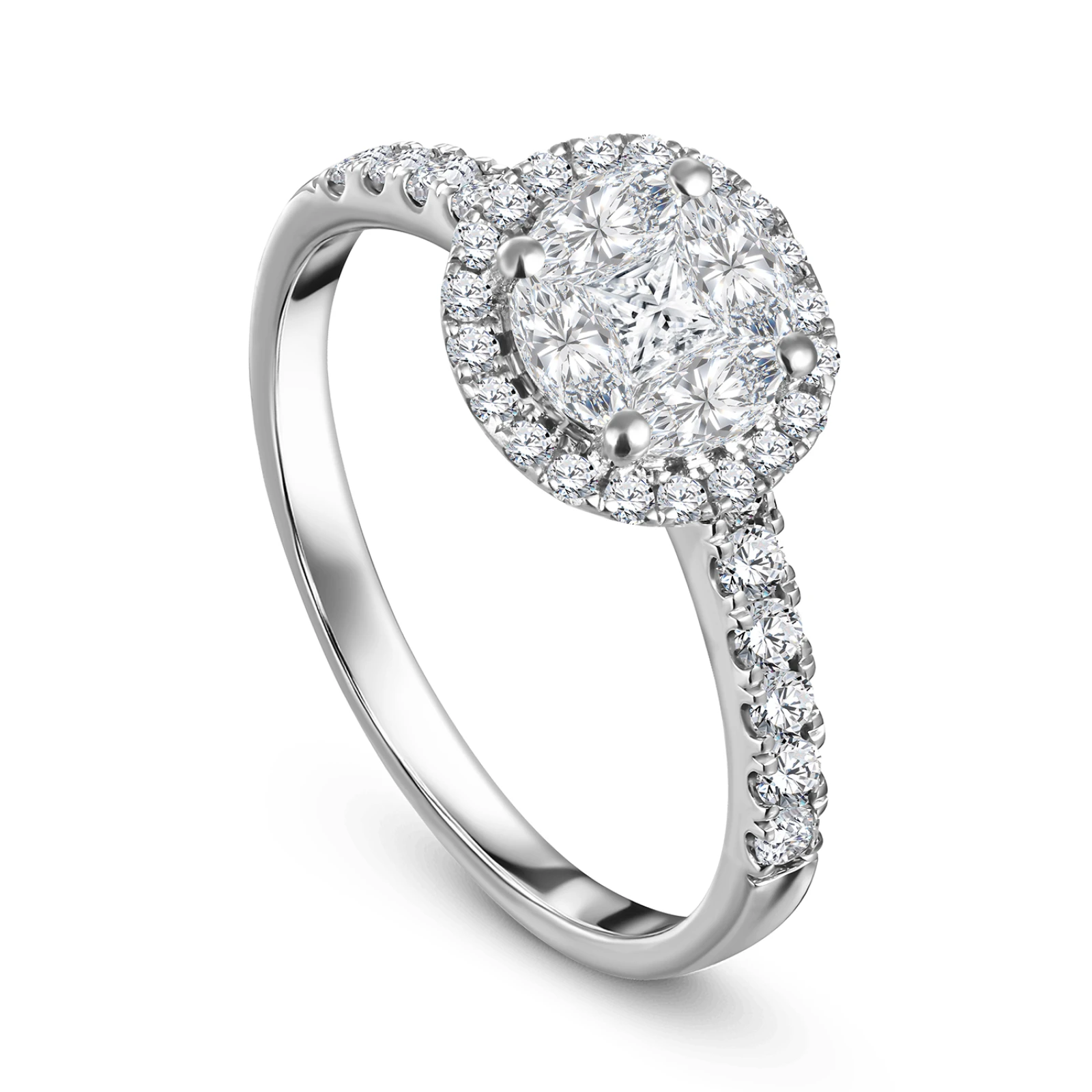 CR3955 - 18k white gold diamond twins - CR3955