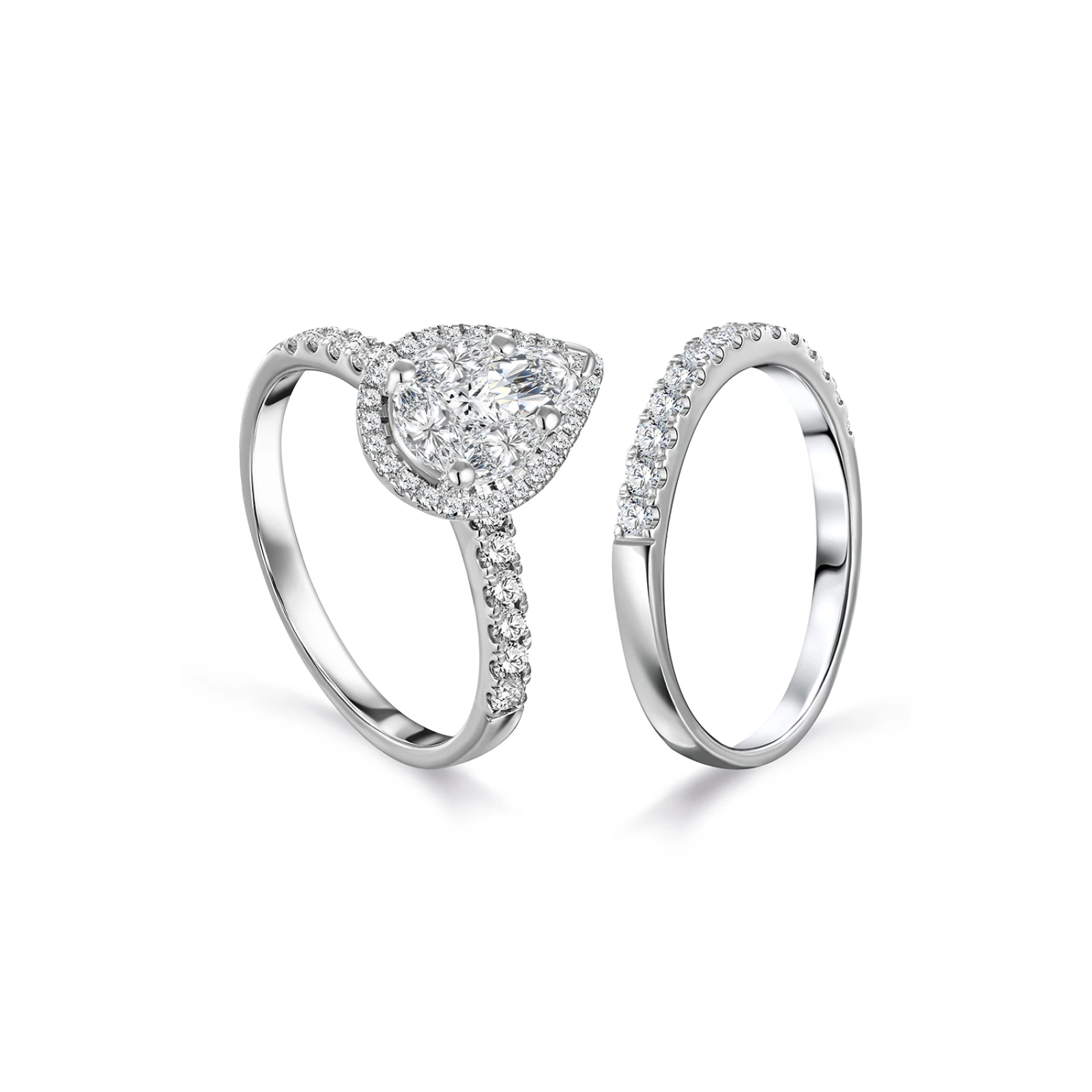 CR3954 - 18k white gold diamond twins