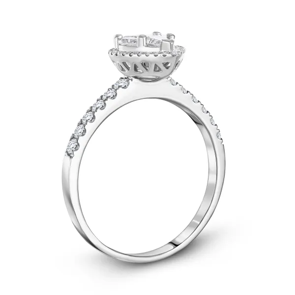 CR3954 - 18k white gold diamond twins