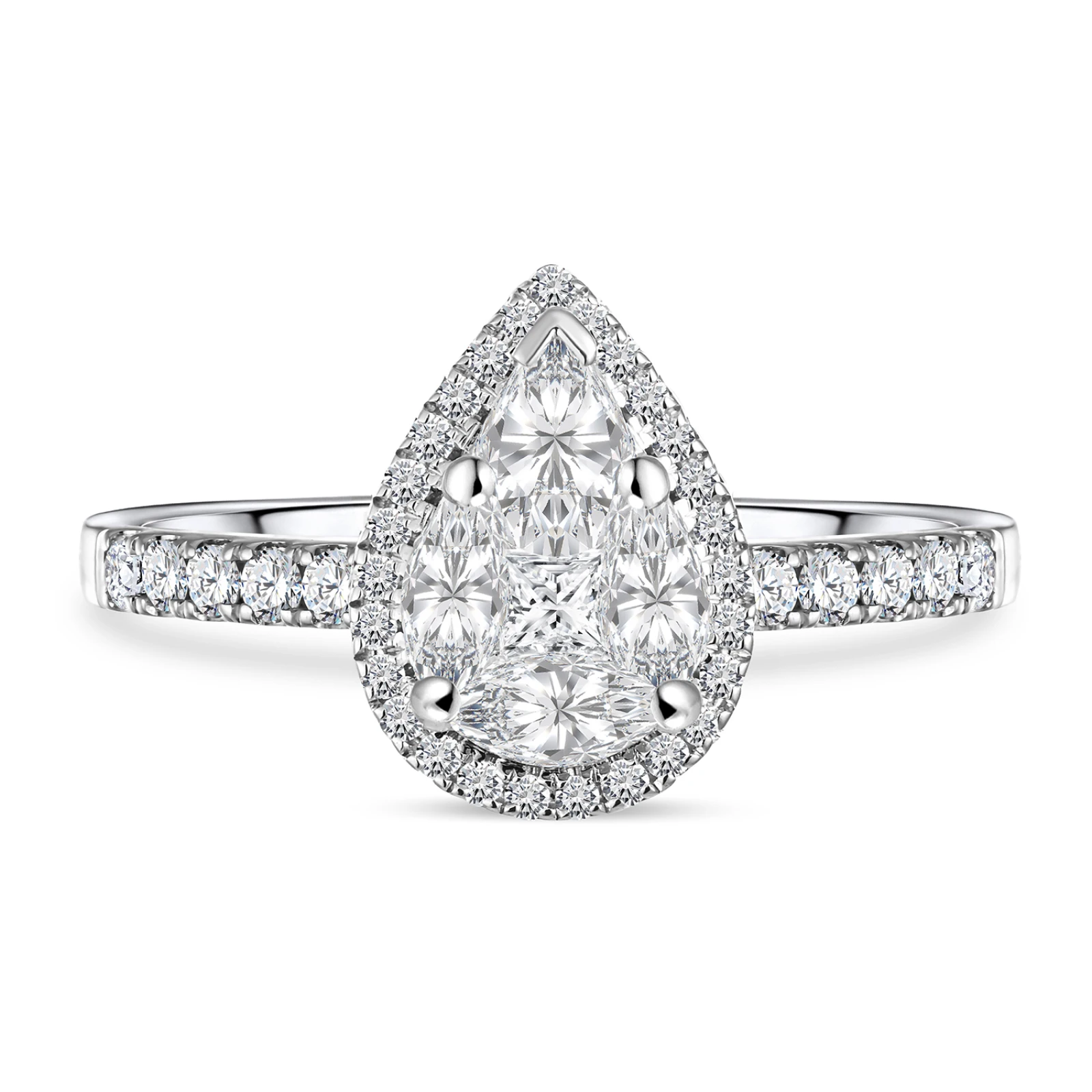 CR3954 - 18k white gold diamond twins