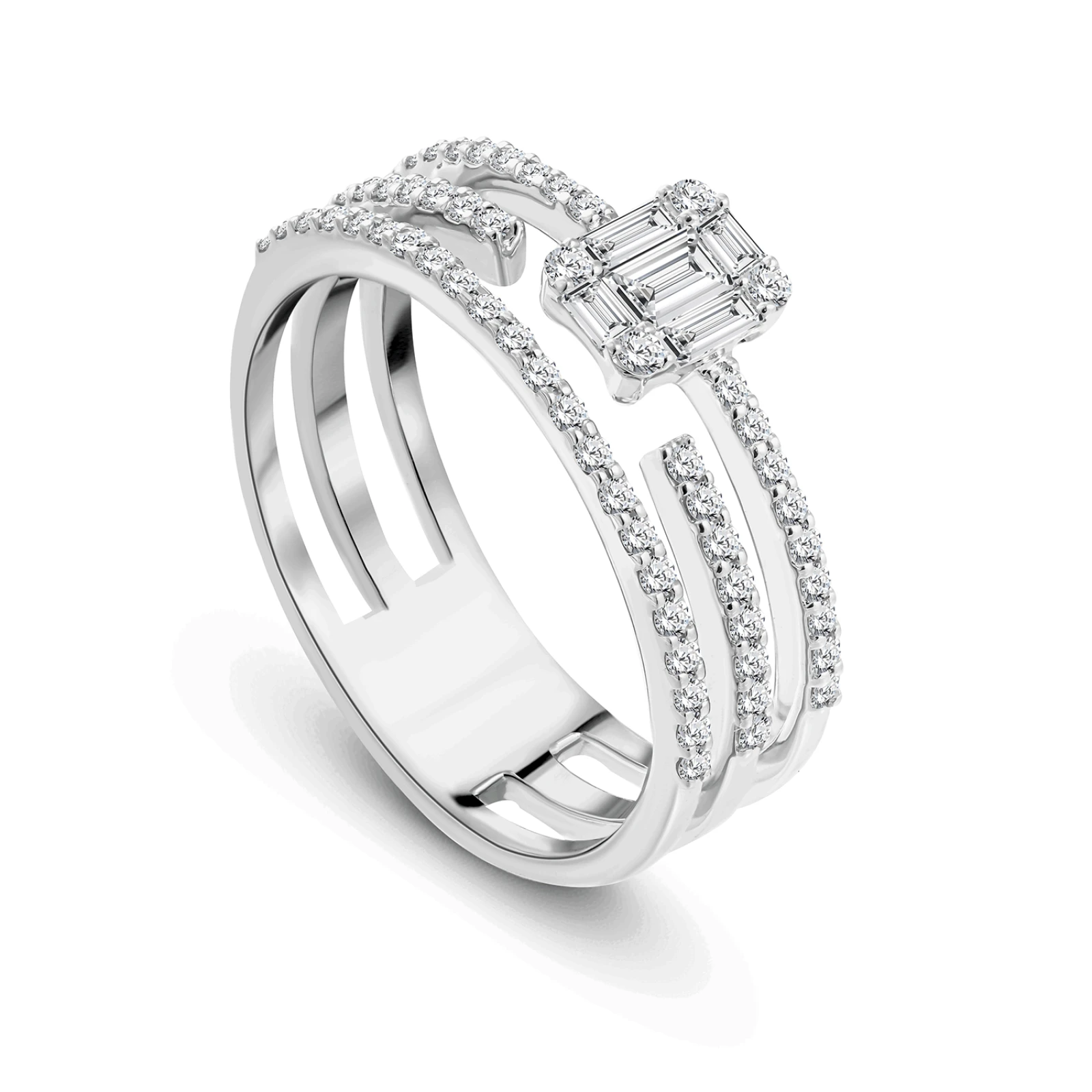 CR3946 - 18k white gold diamond ring