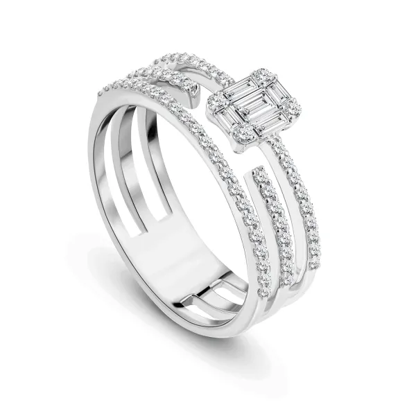 CR3946 - 18k white gold diamond ring