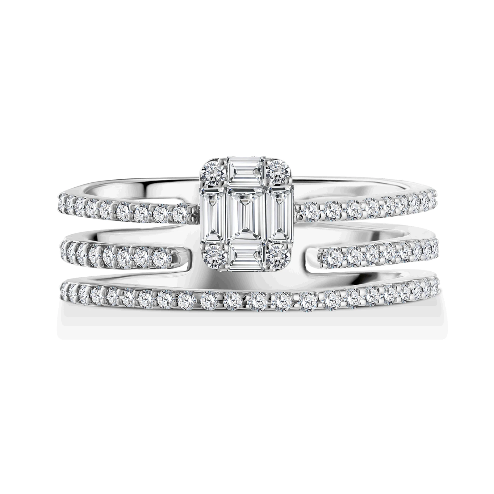 CR3946 - 18k white gold diamond ring