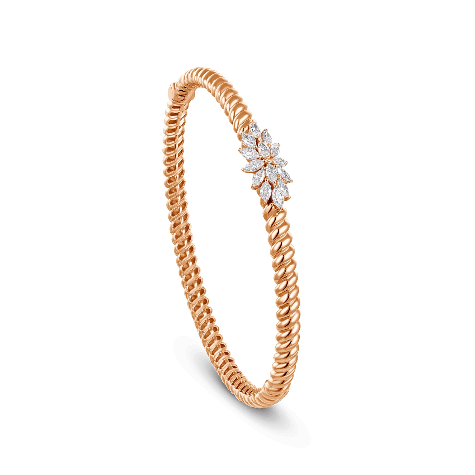 CB1763 - 18k white gold diamond bangel
