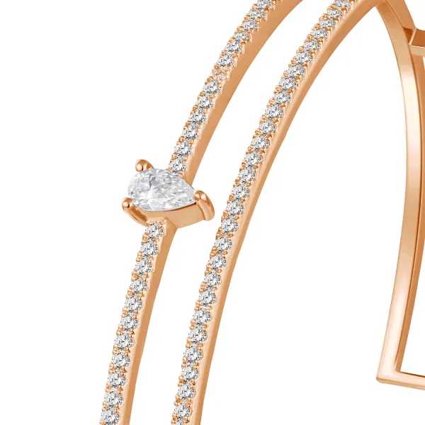 CB1744 - 18k rose gold diamond bangel
