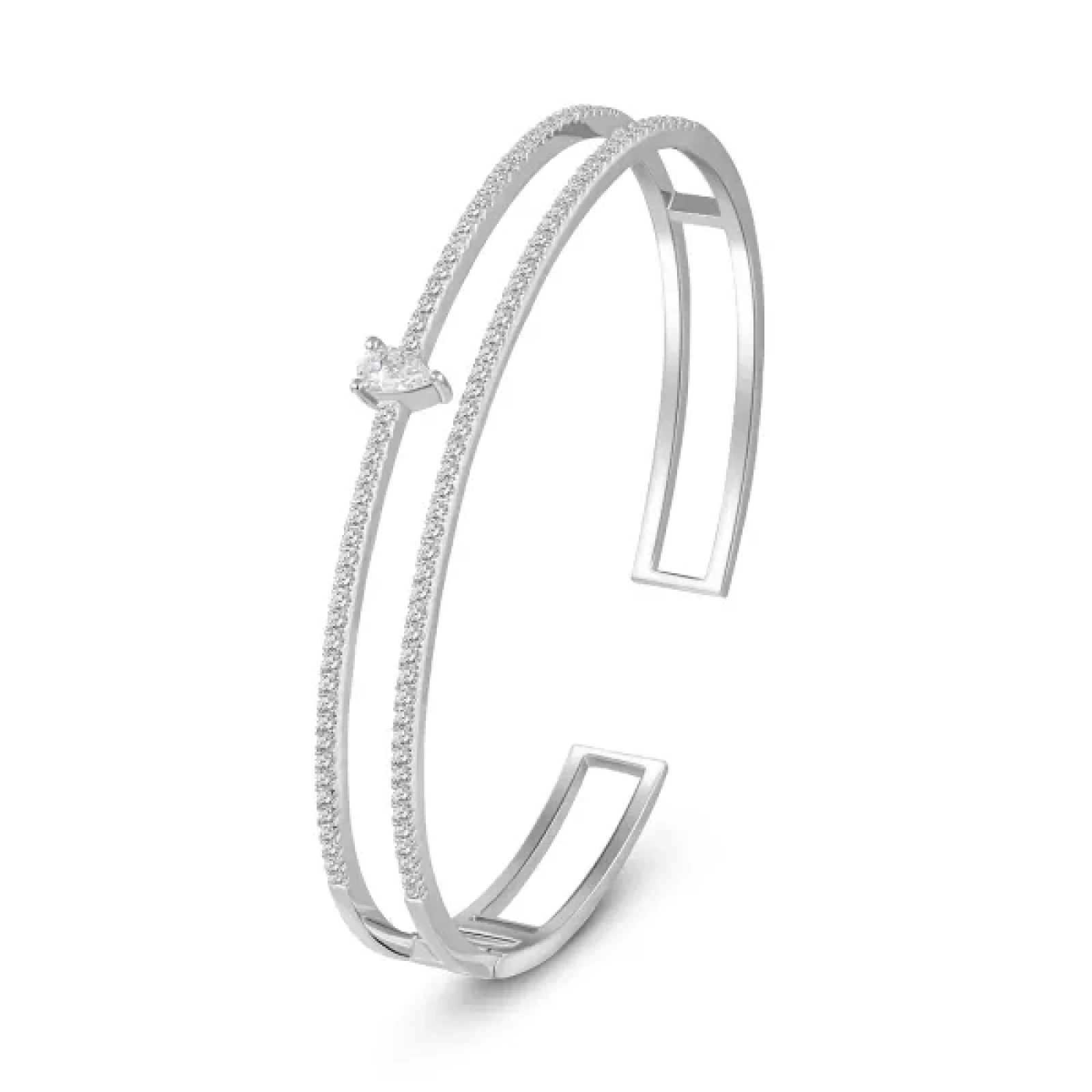 CB1494 - 18k white gold diamond bangel