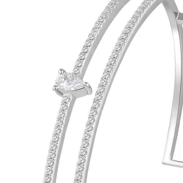 CB1494 - 18k white gold diamond bangel