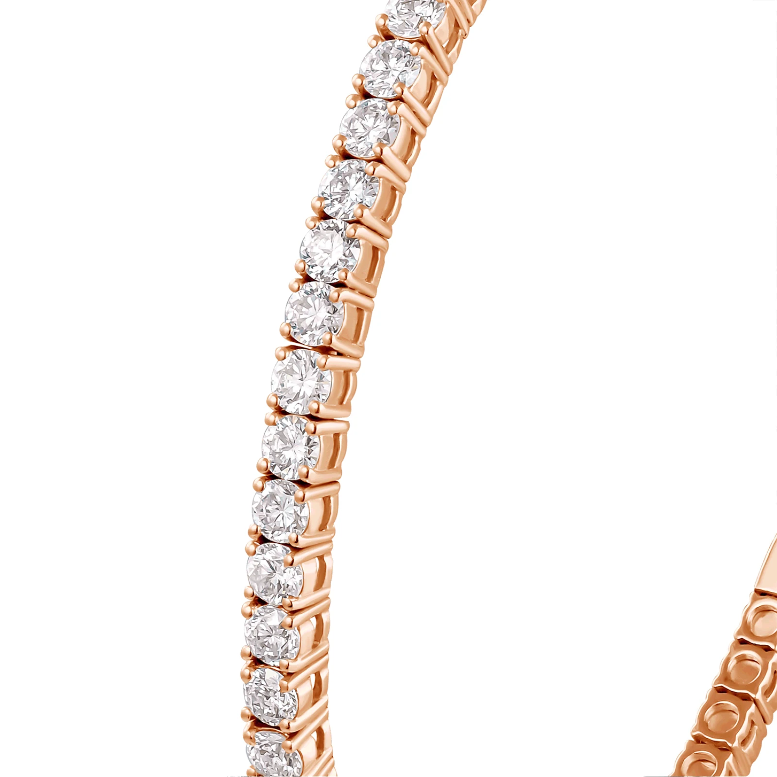 cb1801 - 18k rose gold diamond bangel