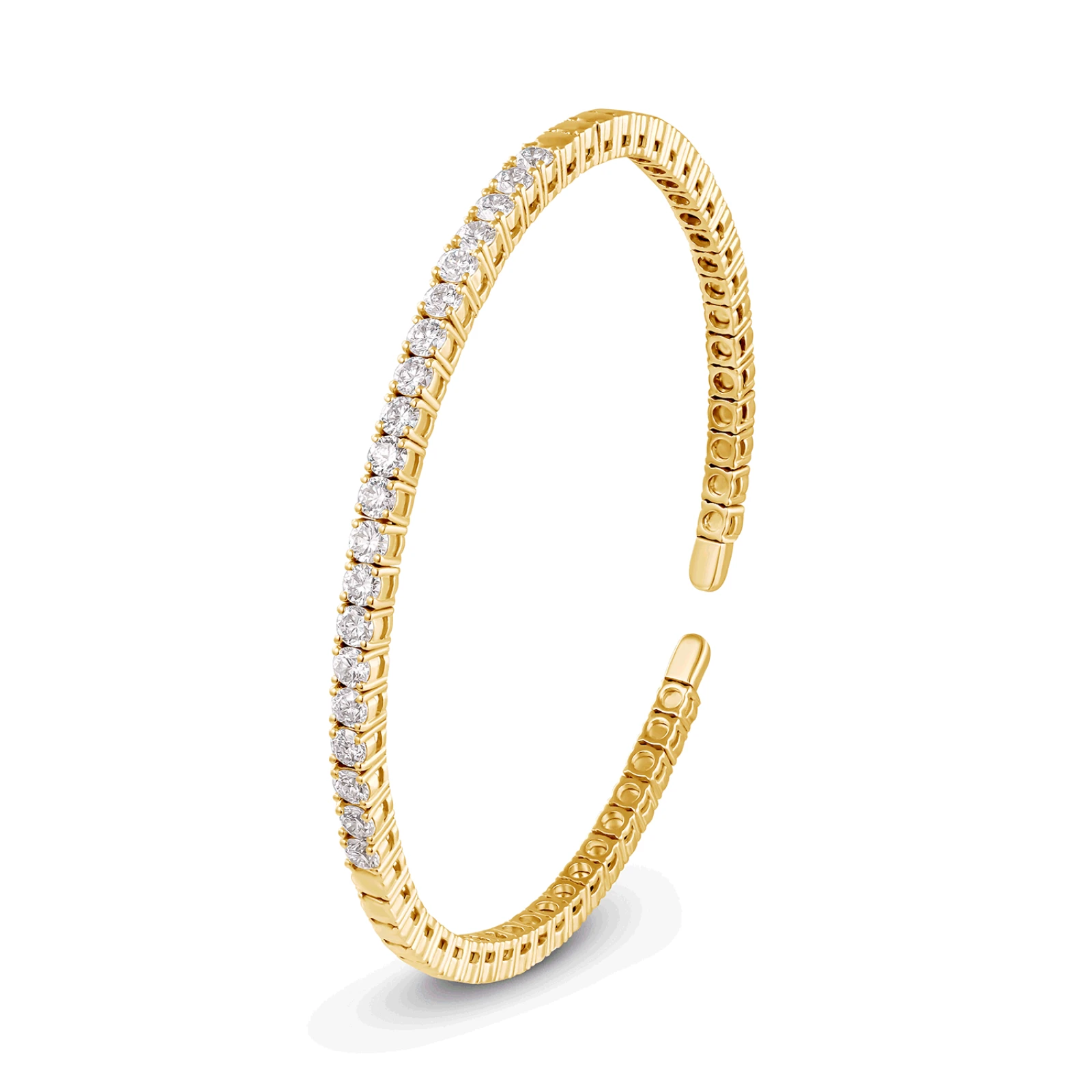 cb1800 - 18k rose gold diamond bangel