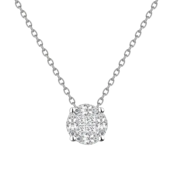 CP2467 - 18k white gold diamond necklace
