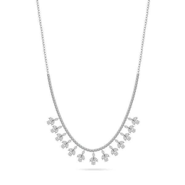 CN489 - 18k  white gold diamond necklace