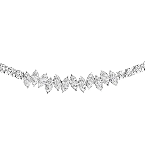 CN605 - 18k  white gold diamond necklace