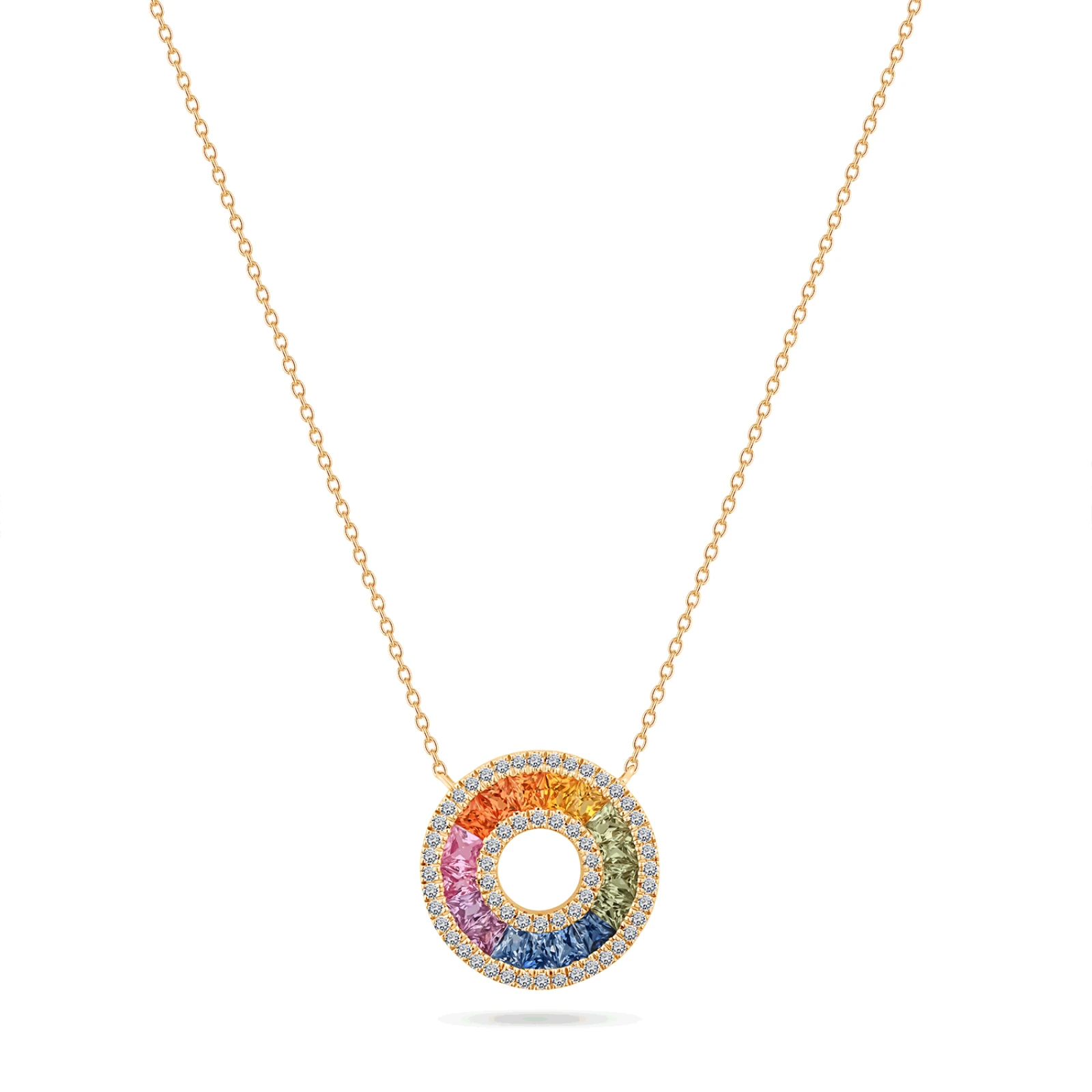 CP2461 - 18k  rose gold diamond necklace