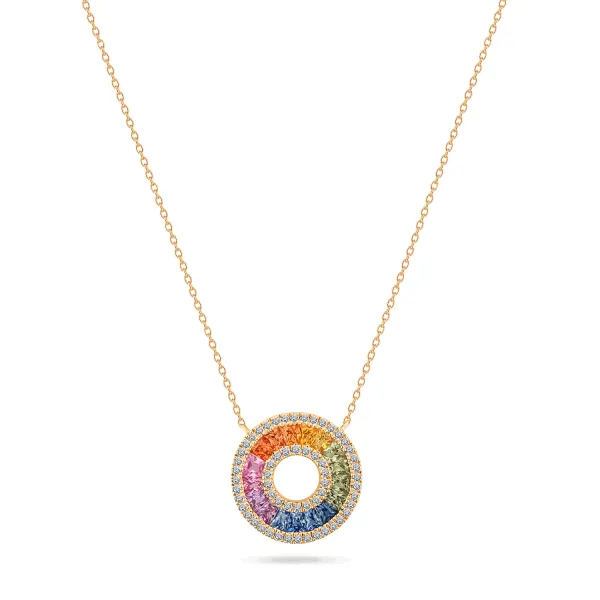 CP2461 - 18k  rose gold diamond necklace